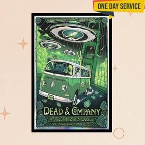 Dead And Company August 1-3 2025 Golden Gate Park San Francisco Tour Poster